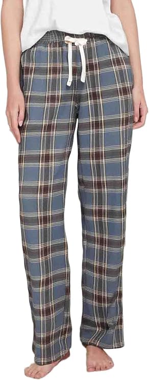 Women's 100% Cotton Flannel Plaid Pajama Pants | soft lounge bottoms with pockets, lightweight pj, petite flannel, straight leg, ladies sleep pants