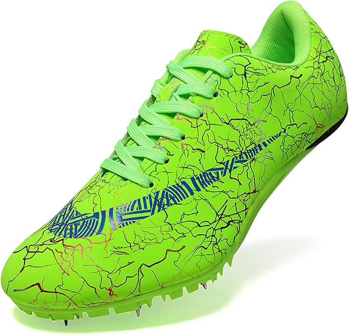 Track Spike Shoes - Professional 8-Spike Running Spikes for Men Women Sprint Training Competition Green