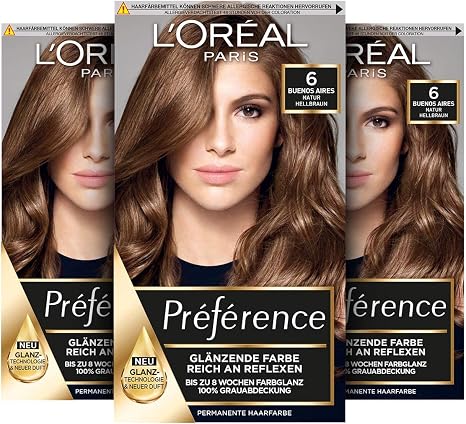 L'Oréal Paris permanent hair colour with cool colour result, hair dye set with colouration and anti yellow tint care balm, Préférence cool blondes, No. 7.1 cool medium blonde (Hamburg), 1 piece