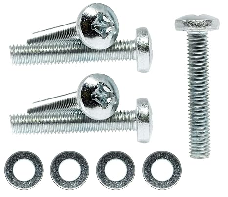 M8 x 30mm TV Wall Mount Bracket Phillips Screws Bolts for TV + Washers H01B