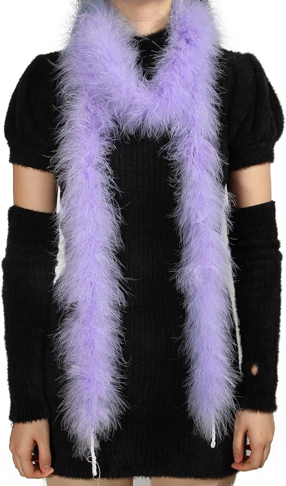 Marabou Feather Boa Natural Turkey Feathers 2 Yard 22g for DIY Crafts Wedding Party Costume Christmas Decoration
