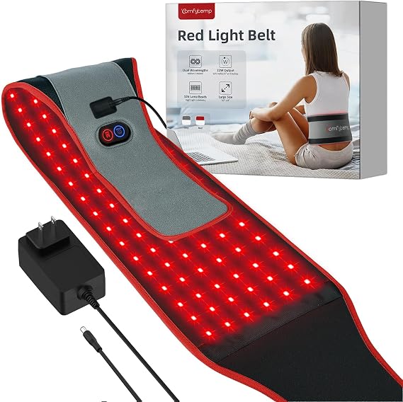 Comfytemp Red Light Belt with 126 LEDs, 660nm & 850nm, 22W(Corded, Red)
