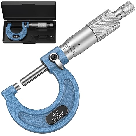 HDLNKAK Outside Micrometer 0-1", 0.0001" Graduation Micrometer Set