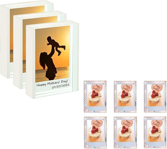 WINKINE Instax Mini Polaroid Picture Frames 3 Pack + Magnetic Instax Mini Photo Frames 6 Pack