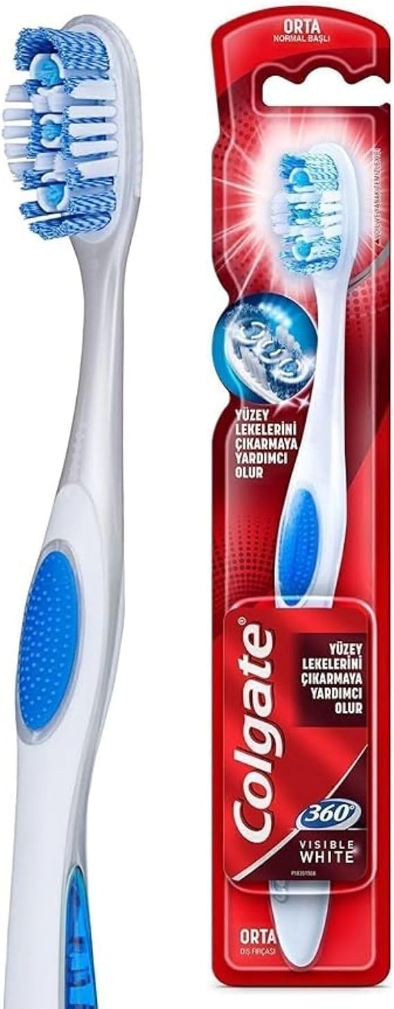 Colgate 360 Visible White Beyazlatıcı Diş Fırçası Orta