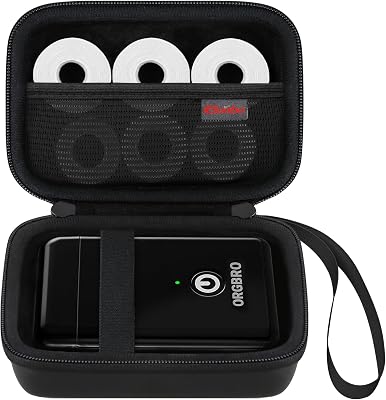 Elonbo Carrying Case for ORGBRO X1 Label Maker Machine, Portable Bluetooth Label Printer Storage Holder, Wireless Built-in Cutter Small Label Makers Handheld Sticker Maker Travel Bag, Black