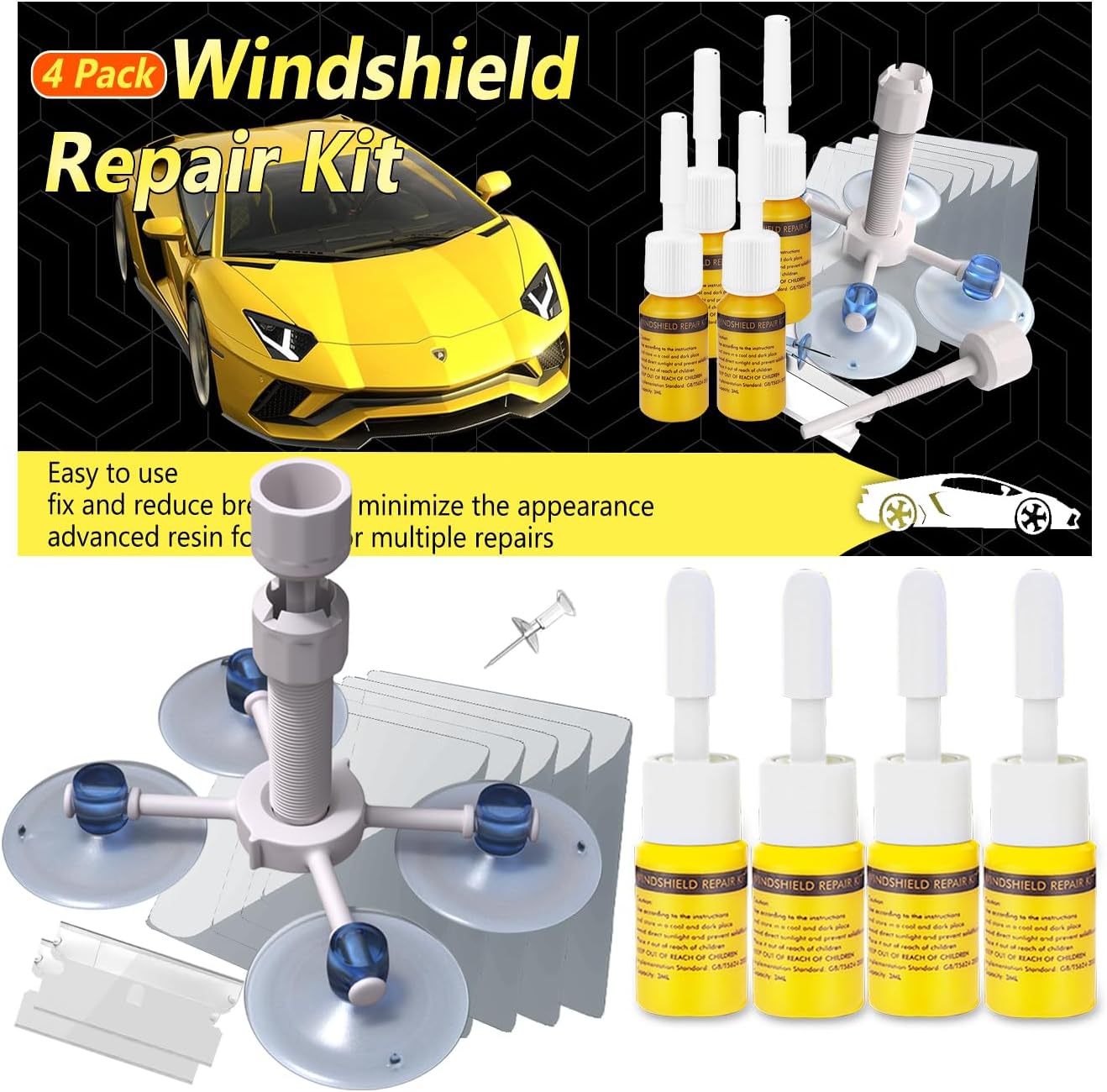 Windshield Crack Repair Kit, 1227-cl-04