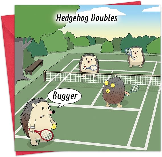 Twizler - Funny Tennis Card - Funny Birthday Card for Men or Women - Blank Inside for Him or Her - Dad Happy Birthday Mom - Retirement - Anniversary Husband Wife
