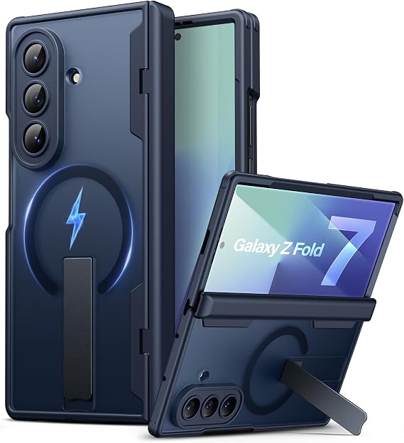 für Samsung Galaxy Z Fold 7 Hülle mit Ständer Schwarz