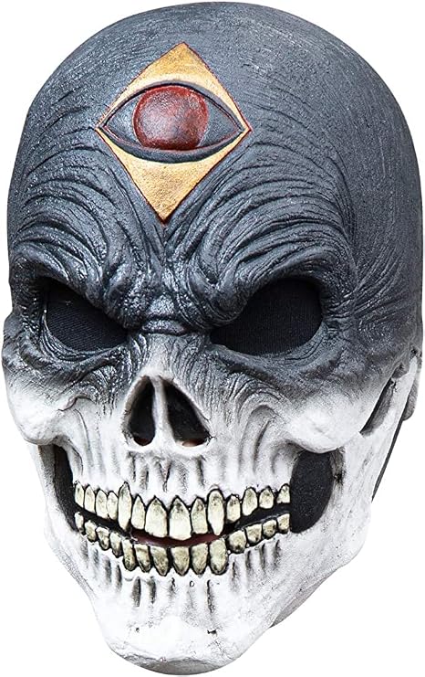 Ghoulish Productions Ajna Awakening Skull Mask, Grey Skull Latex Mask. Ajna Awakening Mask. Full Head Skull Mask. Skull Latex Mask Full Face. Skulls Line. Adult Mask. One Size Latex Mask