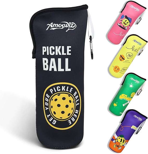 Pickleball Ball Holder, 1 Pc Storage Bag with Hook | Neoprene Fence Pouch for Pickle Balls, Portable, Durable Accessory for Outdoor Play