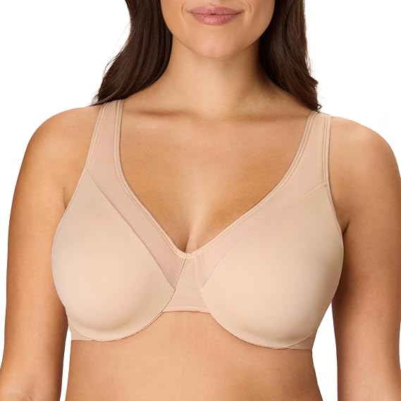 Playtex Women's Underwire Bra, Minimizer Smoothing Adjustable Bust-reducing Comfortable Bra - Moisture-Wicking
