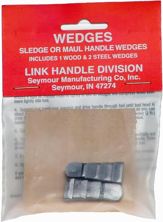 Sledge or Maul Handle Wedges - 1 Wood & 2 Steel