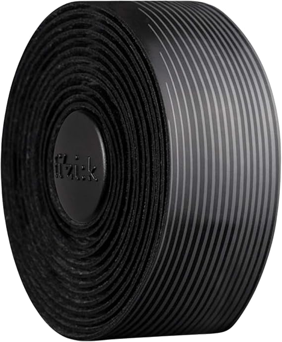 Fizik Vento Microtex Tacky,Road Cycling Racing bar Tape, Black/Grey, 2mm