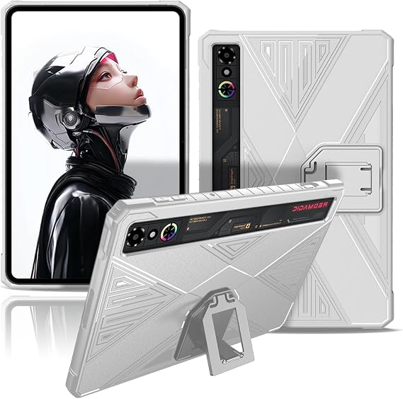 Case for REDMAGIC Astra Gaming Tablet 9.06inch,NOUKAJU Tablet Protective Case,Drop-Resistant,Anti-Scratch,Folding Stand,Protective Cover for REDMAGIC 3 Pro(White)