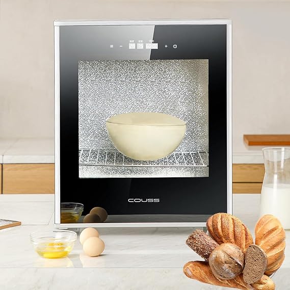 40l Electric Dough Proofer Machine, 3-Layer Removable, Kitchen Dough Yogurt Bread Fermentation Machine, with Humidity and Temperature Control, Fermentation Evenly