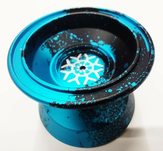 Unresponsive Yoyo Anodized Magic Trick Metal Yo-yo for Beginners Blue Splash