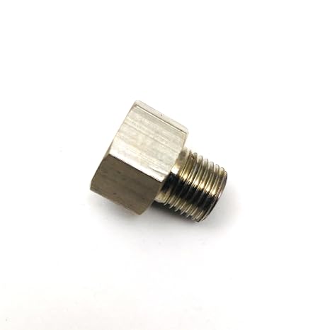 Pipe 1/4" NPT Female to M10 M10X1 Male Metric Adapter Fitting Fuel Air (2 Units)