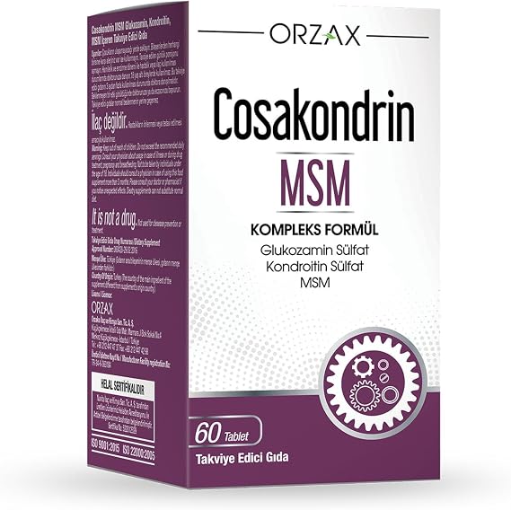 Orzax Cosakondrin Msm 60 Tablets