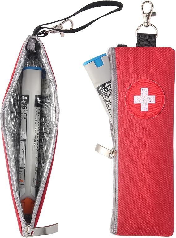 2 Pack EpiPen Carrying Case(Red)
