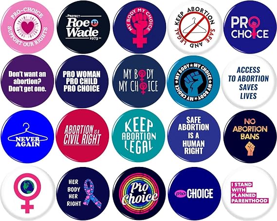 Panic Buttons PRO CHOICE 20 NEW 1 inch (25mm) button pin badge my body my choice planned parenthood ...