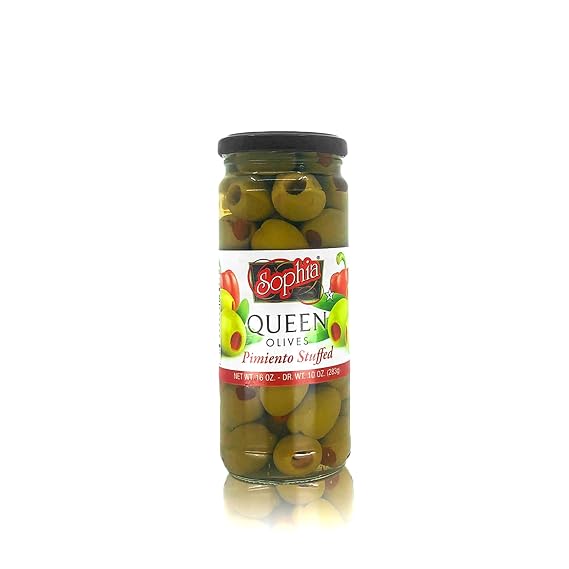 Sophia Olives - Spanish Green Queen Stuffed 16oz (2-pack)