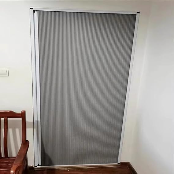 Invisible Sliding Blackout Accordion Door, Hallway Temporary Door Multi Folding Door, Grey Non-Woven Fabric Internal Concertina Door(120x203cm(47.2x80in))
