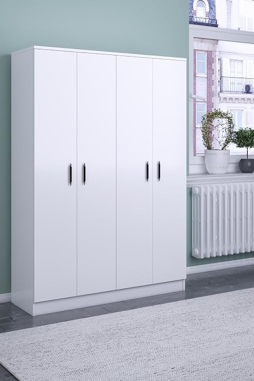 Abete-4 Door Wardrobe-without Drawers/white