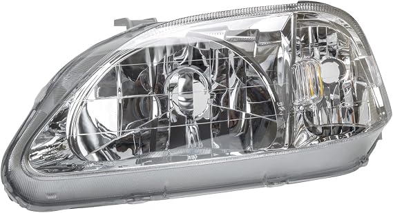 TYC Left Headlight Assembly Compatible with 1999-2000 Honda Civic