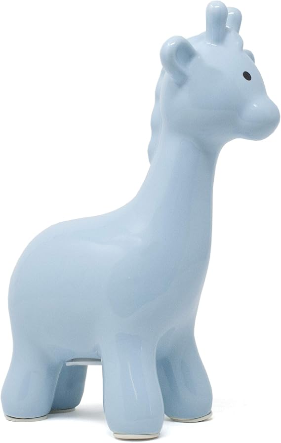 Child to Cherish Ceramic Giraffe Bank, Blue