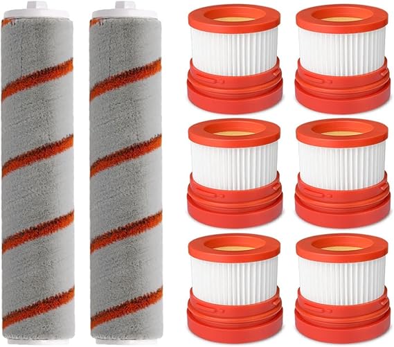 Compatible With Xiaomi Dreame V8 V9 V9B V9D V9P XR V10 V11 V12 Pro V16 T20 Soft Brush Roller Hepa Filter Spare Part Accessory Replacement (Color : Auburn)