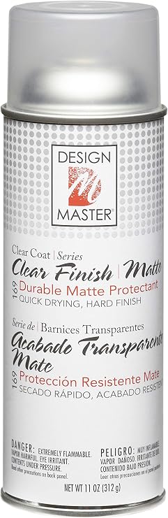 Design Master DM-HDF-169 Home Decor Finish Aerosol Spray, 11-Ounce, Clear Matte