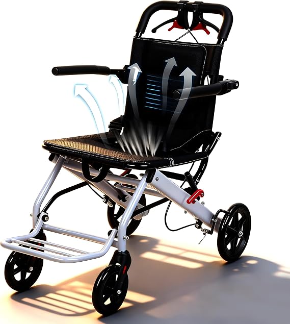 Folding Wheelchairs for Adults Portable Transport Chair for Seniors