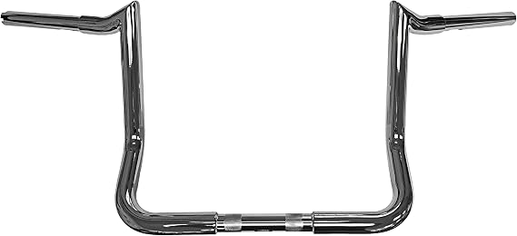 Dominator Industries 1 1/4 inch Meathook Bagger Ape Hanger, 12 inch Rise, Chrome