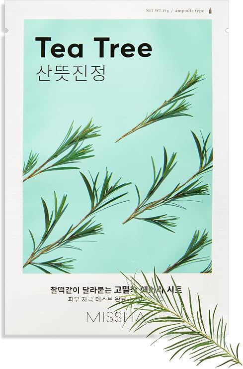 MISSHA Çay Ağacı Özlü Yağ Kontrolü Sağlayan Yaprak Maske (1ad) Airy Fit Sheet Mask Tea Tree