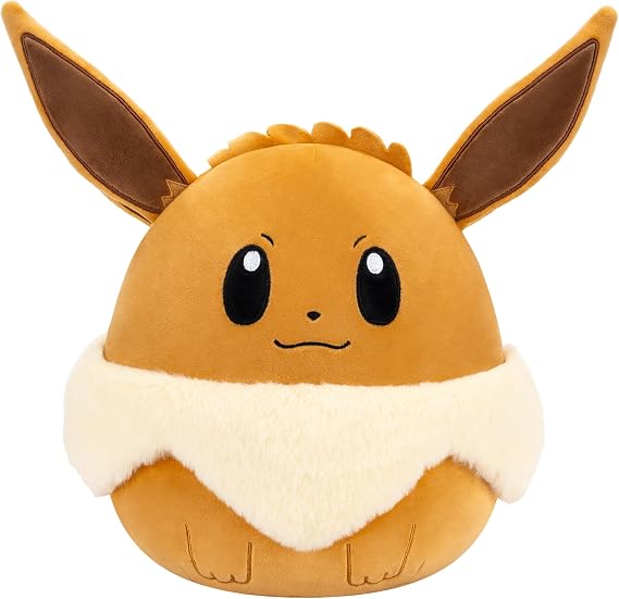 Squishmallows Original Pokémon 10-Inch Eevee - Add Eevee to your Squad, Ultrasoft Stuffed Animal Medium Plush, Official Kelly Toy Plush