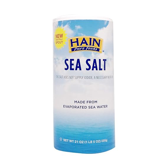 Hain Pure Foods Sea Salt, 21 oz.