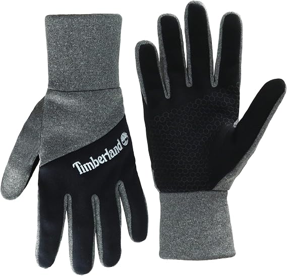 Timberland Mens Colorblock Conductive Gloves - Palm Fleece Backed, Water Resistant, Touchscreen, Warm Winter Handwear Grip