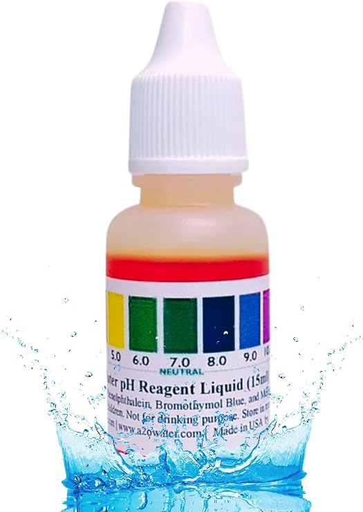 Alkaline, Tap, and Drinking Water pH Level Test kit (WHT/100-125 Tests) 0.50 Fl Oz, More Accurate Than Test Strips, Made in USA, by A2O Water