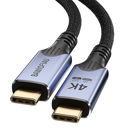 Type c to Type c Cable,20gbps USB c 3.2 gen 2,4k@60Hz Video,usbc Cable Monitor,240w USB c Cable,high Speed USB c Cable,2FT USB c Cord Compatible with