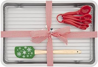 Chicago Metallic Holiday Baking Set, 8-Piece Set, Multicolor
