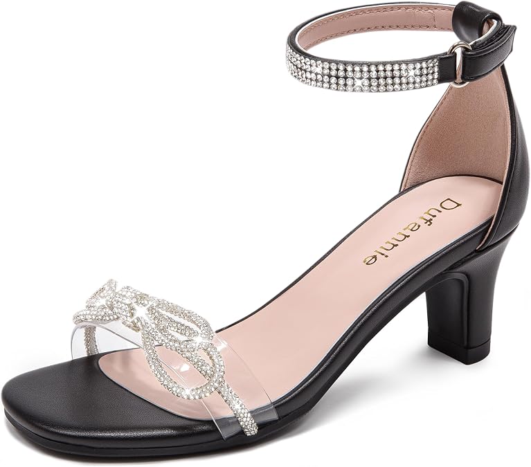 Dufannie Girls High Heels Sandals Girls Dress Shoes for Little Big Kid