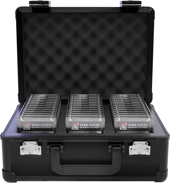 Zion Cases Slab Case X Color Rush Graded Card Case; The Original Slab Case for Graded Cards; Fits PSA, BGS, HGA, and CSG Graded Trading Card Slabs; Ideal Travel Storage Solution; (Black Diamond)