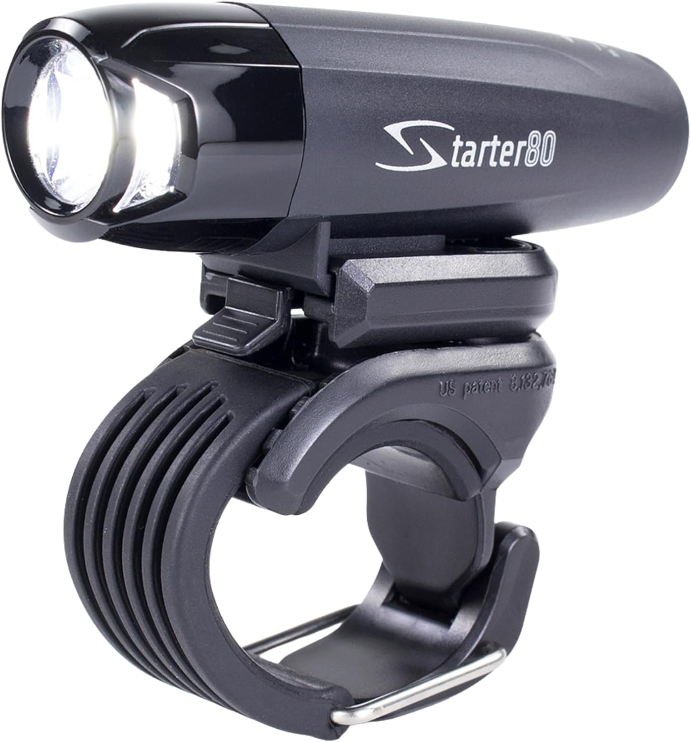 Serfas Starter Headlight, for Bicycles, E-Bikes, Mountain Bikes, and Road Bike, 80 Lumens, AA Battery, and Universal Handle Bar Mount Included