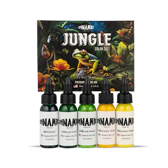 Dynamic Color Jungle Set, 5 Colors, Made in USA Since 1990, 1 oz