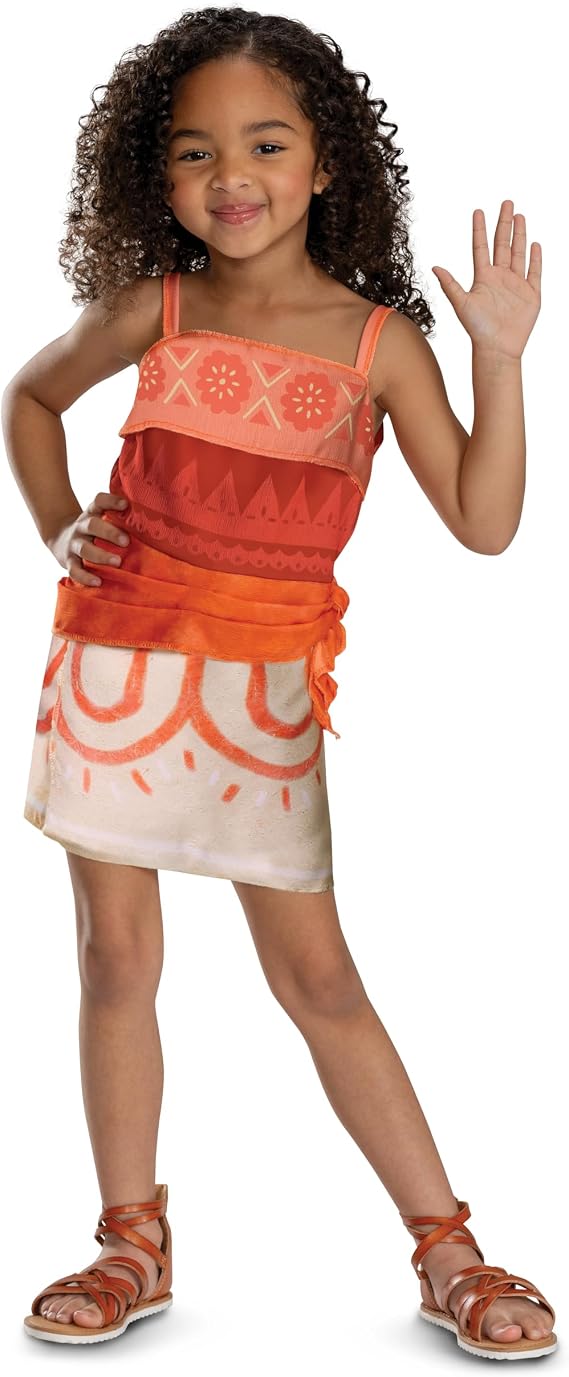 Simea Costume for Toddlers, Official Disney Moana Live Action Movie Costume, Size (3T-4T)