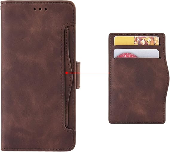 SHIEID Wallet Case for vivo iQOO Z11 Turbo, Flip Multicard Wallet Cover, Cases Wallet PU Leather Phone Suitable for vivo iQOO Z11 Turbo, Brown
