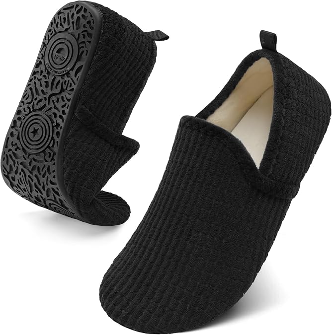 Spesoul Slippers for Women Men Furry Indoor House Shoes Soft Rubber Sole Slipper Socks Slip On House Slippers for Bedroom Home Office Travel Yoga