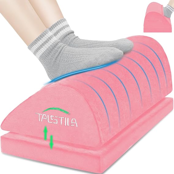 TALSTILA Foot Rest for Under Desk at Work, Under Desk Footrest, Ergonomic 2 Adjustable Heights Footrest, Footrest with Feet Warm Pocket, for Office Desk & Office Chair...