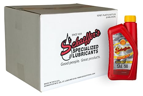Schaeffer Manufacturing Co. 011050-012 Micron Moly Racing Engine Oil SAE 50, 1-Quart Bottle (Pack of 12)